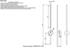 Бра Crystal VERDE AP L700 GOLD NEW 1