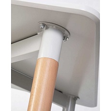 Стол обеденный DOBRIN SERRA (ножки светлый бук, столешница светло-серая) 03-TD-LMZL SERRA 1