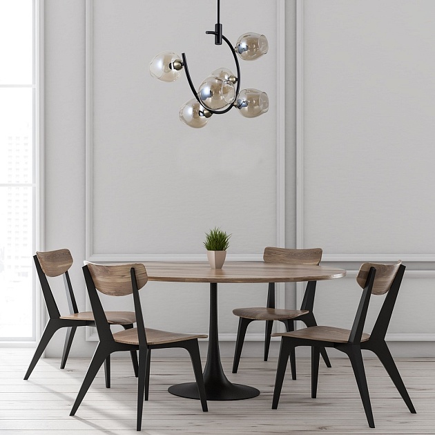 Подвесная люстра Gerhort G71163/6BK+AB AMB изображение 3 Подвесная люстра Gerhort G71163/6BK+AB AMB Фото № 3