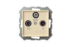 ТВ-розетка оконечная TV/R/SAT Liregus Epsilon бежевый 28-078 1
