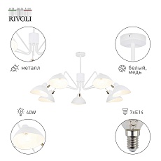 Подвесная люстра Rivoli Georgia 4100-307 Б0055670 1