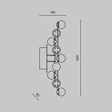 Настенный светильник Maytoni Tessara MOD081WL-L13G3K 1