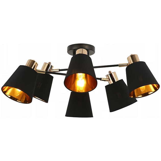 Потолочная люстра Illumico IL6116-6COU-79 BK GD изображение 1 Потолочная люстра Illumico IL6116-6COU-79 BK GD Фото № 1
