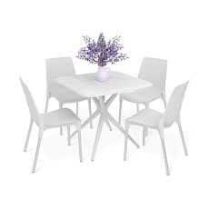 Обеденная группа Sheffilton SHT-DS205 белый/хром лак 8031765901