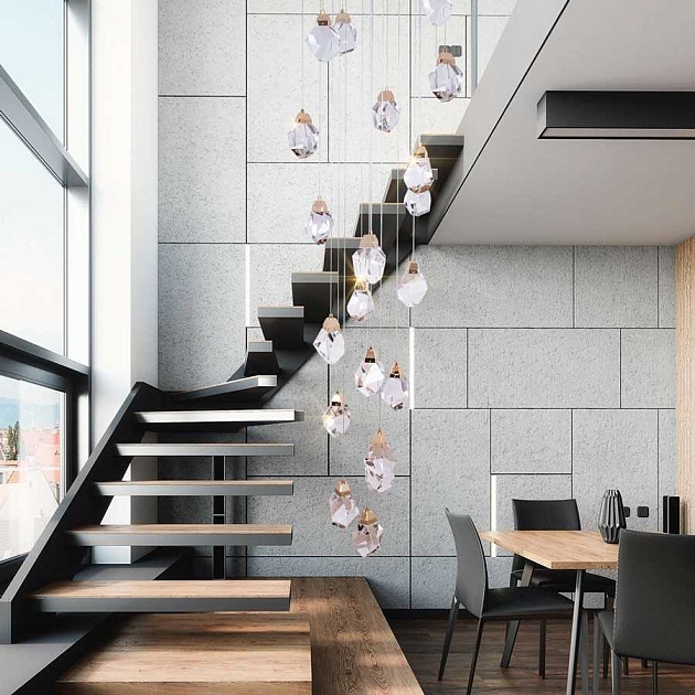 Подвесная светодиодная люстра Modelux ML.88971.25 GD Фото № 2