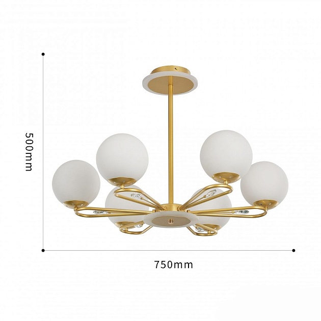 Подвесная люстра Arte Neapolis77138 277138/6 GD Фото № 2