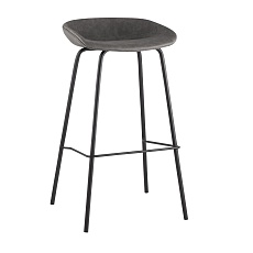 Барный стул Stool Group Турин серая экокожа черные ножки 8319TB GREY