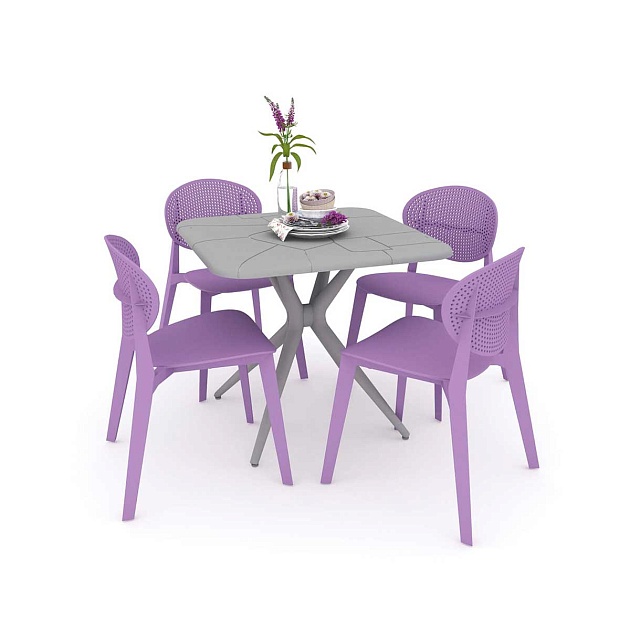 Обеденная группа Sheffilton SHT-DS134 лаванда/серый 1072894401 Фото № 1