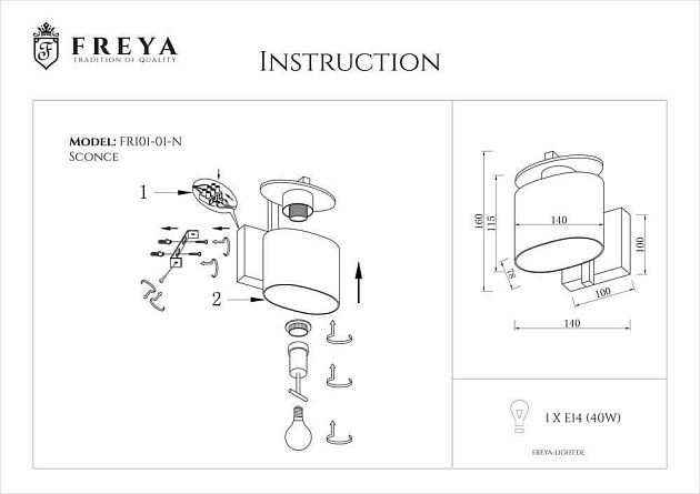 Бра Freya Bice FR5101-WL-01-CN Фото № 2
