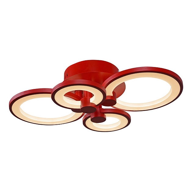 Потолочная светодиодная люстра iLedex Ring A001/4 Red изображение 2 Потолочная светодиодная люстра iLedex Ring A001/4 Red Фото № 2