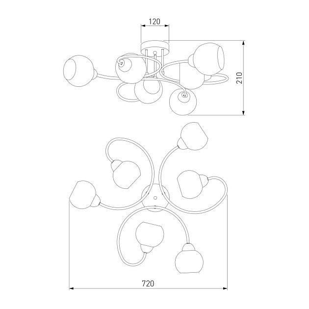 Потолочная люстра Eurosvet Tulia 30136/6 хром Фото № 2