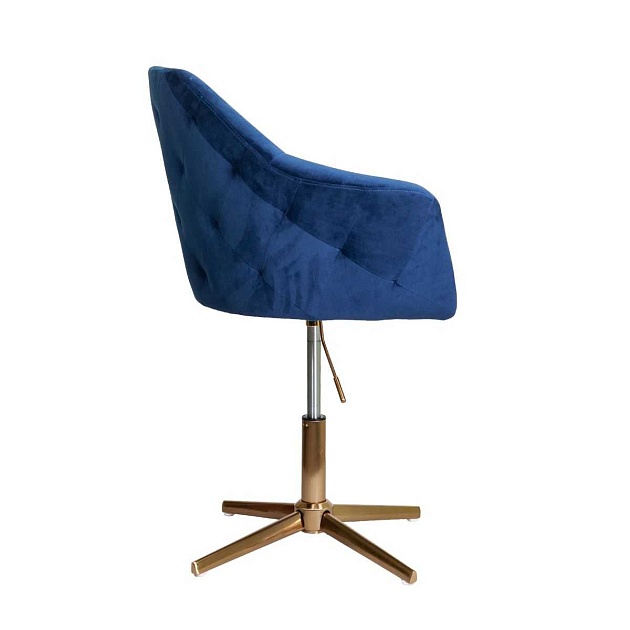 Поворотное кресло AksHome Dubai синий, велюр 62676 изображение 4 Поворотное кресло AksHome Dubai синий, велюр 62676 Фото № 4