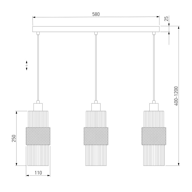 Подвесной светильник Eurosvet Soho 50209/3 бронза Фото № 2