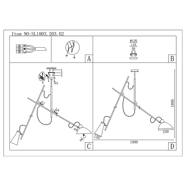 Подвесной светильник ST Luce JARRO SL1803.203.02 Фото № 5