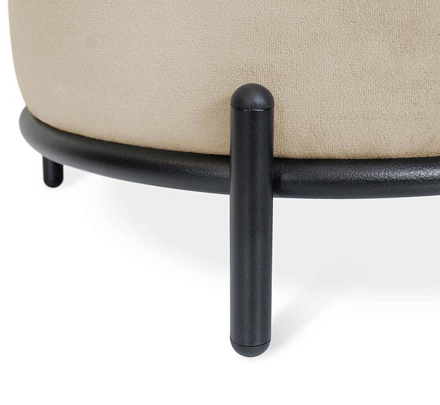 Пуф Sheffilton SHT-B6 ванильный крем/черный муар 3246784203 Фото № 4