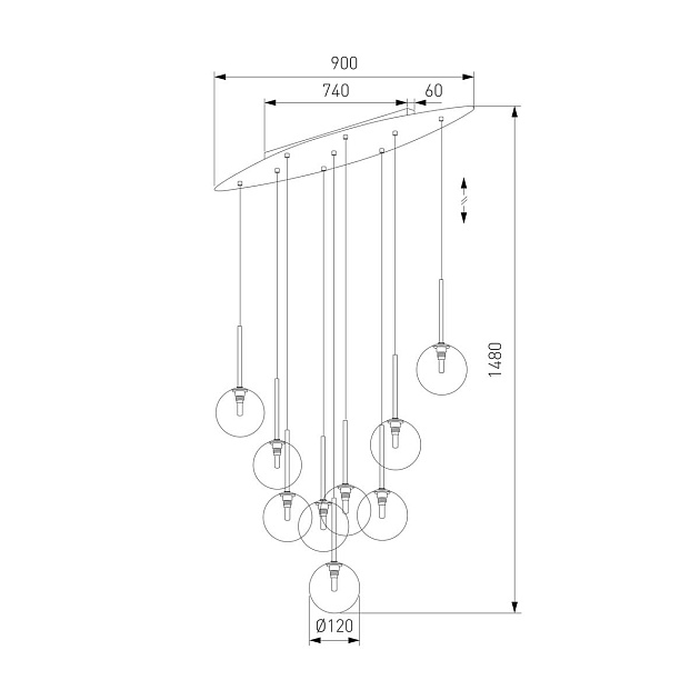 Подвесная люстра TK Lighting 6148 Estera Фото № 2