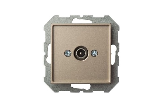 ТВ-розетка проходная Liregus Epsilon шампань 28-3142 изображение 2 ТВ-розетка проходная Liregus Epsilon шампань 28-3142 Фото № 2
