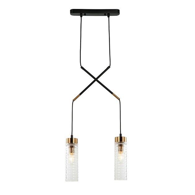 Подвесной светильник Gerhort G51213/2BK+AB CL Фото № 1