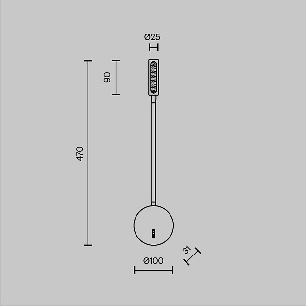 Бра Maytoni Technical Stem C035WL-L3MG3K Фото № 2