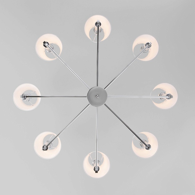 Потолочная люстра Eurosvet 60145/8 хром изображение 2 Потолочная люстра Eurosvet 60145/8 хром Фото № 2