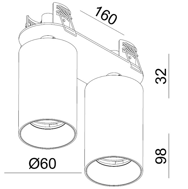 Встраиваемый спот Italline DANNY FR2 black Фото № 2