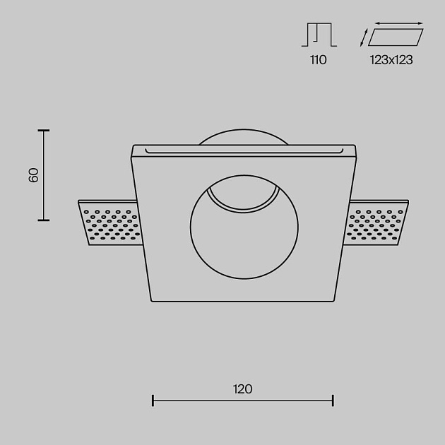 Встраиваемый светильник Maytoni Technical Gyps Modern DL001-1-01-W Фото № 2