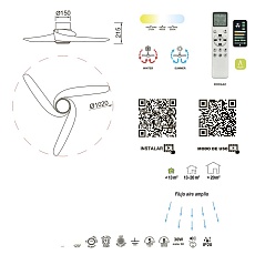 Люстра потолочная-вентилятор Mantra Groenland 9066 1