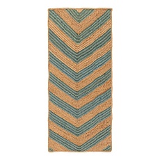 Ковер Tkano из джута с вставками зеленого цвета из коллекции Ethnic, 70х160 см TK22-DR0019