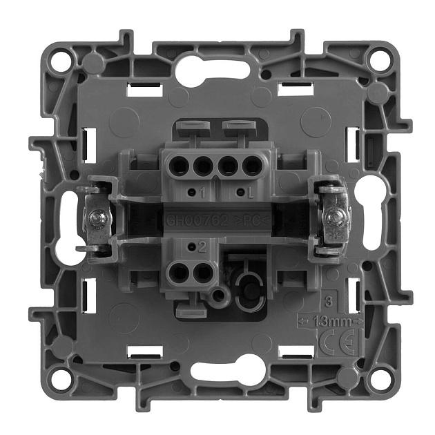 Переключатель одноклавишный Legrand Etika 10A 250V алюминий 672405 Фото № 2