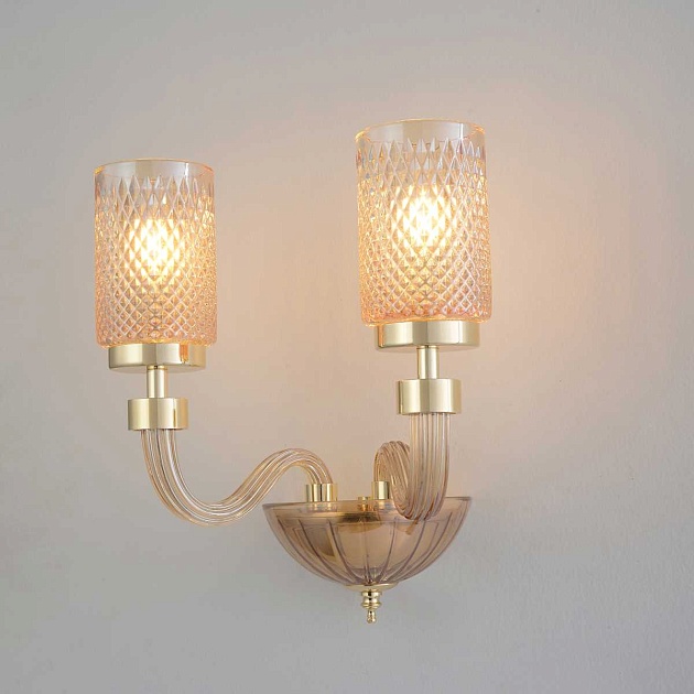 Бра Crystal Lux SILVESTRO AP2 AMBER Фото № 5