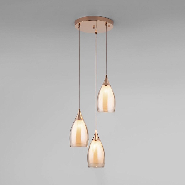 Подвесной светильник Eurosvet 50085/3 золото изображение 1 Подвесной светильник Eurosvet 50085/3 золото Фото № 1