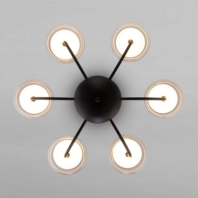 Подвесная светодиодная люстра Eurosvet Fungo 50388 LED черный изображение 3 Подвесная светодиодная люстра Eurosvet Fungo 50388 LED черный Фото № 3