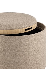Пуф с ящиком Stool Group Хюгге L рогожка бежевая 19B260LL BY1701-3 2