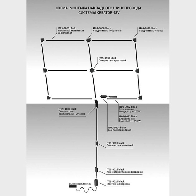 Блок питания Italline Kreator IT09-9022 black Фото № 2