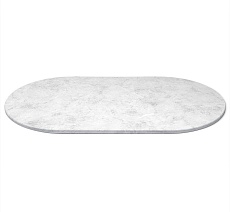 Кухонный стол Sheffilton SHT-TU10/140/80 МДФ овальная белый/мрамор премиум светлый 1190896101 3