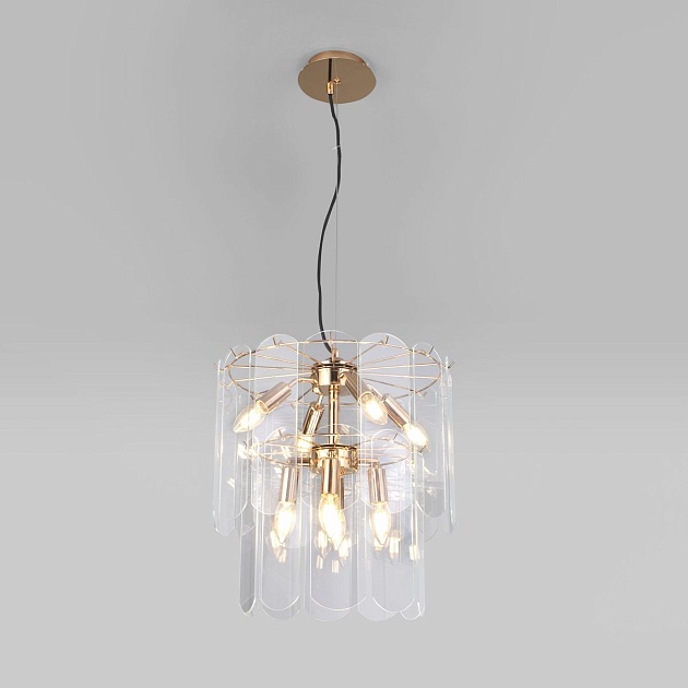 Подвесная люстра Eurosvet Claire 60170/8 золото Smart изображение 1 Подвесная люстра Eurosvet Claire 60170/8 золото Smart Фото № 1