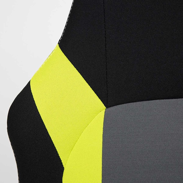 Игровое кресло AksHome Flaviy черный/серый/салатовый, ткань 86377 Фото № 3