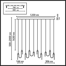 Подвесной светодиодный светильник Odeon Light L-Vision Flow 5105/52L 1