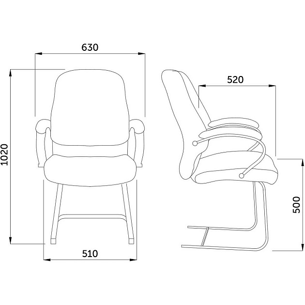 Офисный стул AksHome King бежевый, экокожа 69776 Фото № 2