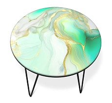 Журнальный стол Sheffilton SHT-CT27 лазурно голубой/черный муар 4007482107 1