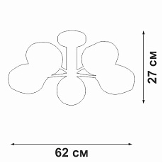 Потолочная люстра Vitaluce V3956-8/5PL 1