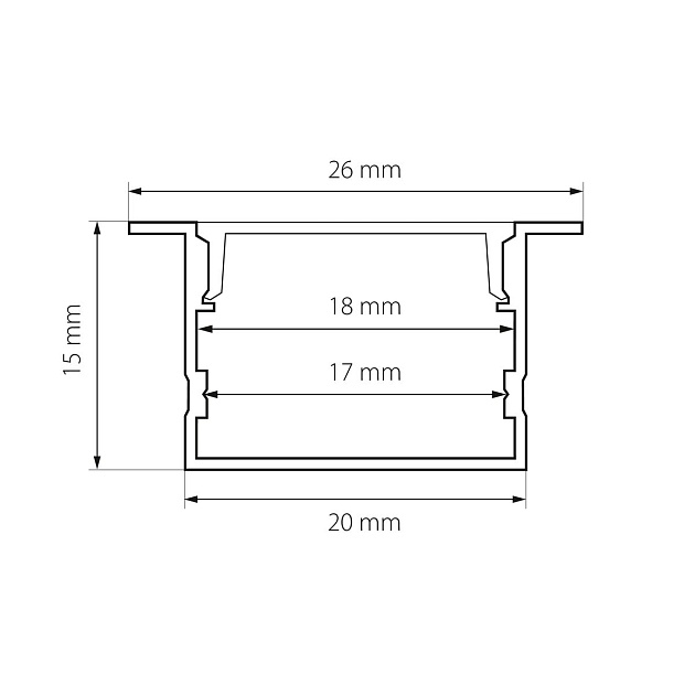 Встраиваемый профиль с рассеивателем Lightstar Profiled 419180 Фото № 2