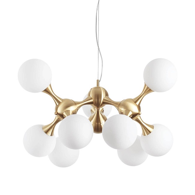 Подвесная люстра Ideal Lux Nodi SP9 Ottone Satinato 241036 изображение 1 Подвесная люстра Ideal Lux Nodi SP9 Ottone Satinato 241036 Фото № 1