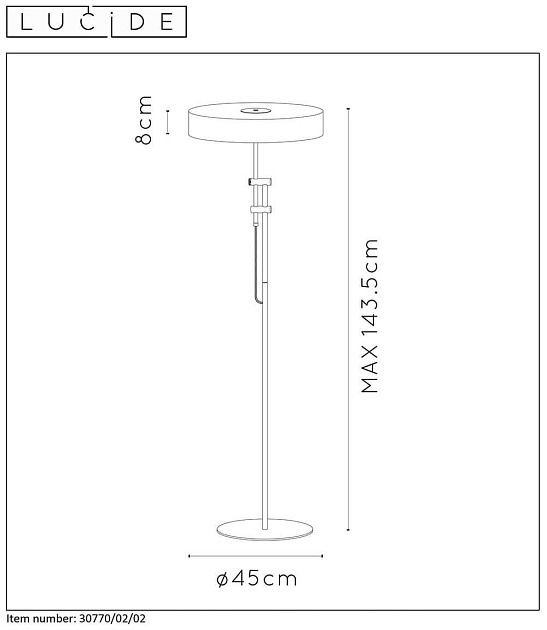 Торшер Lucide Giada 30770/02/02 изображение 4 Торшер Lucide Giada 30770/02/02 Фото № 4