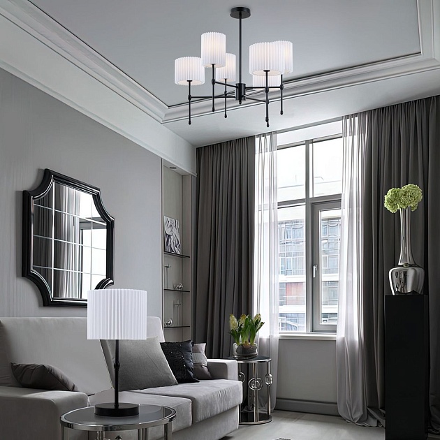 Подвесная люстра Eurosvet Notturno 60162/6 черный Smart Фото № 6