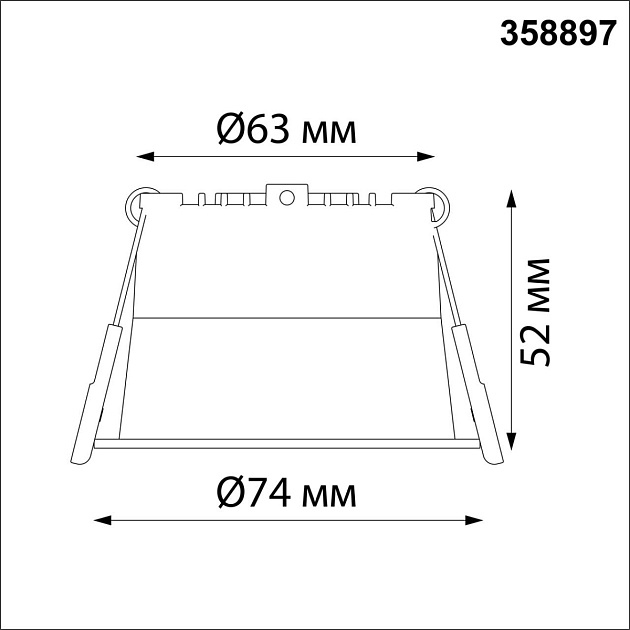 Встраиваемый светодиодный светильник Novotech Spot Tran 358897 Фото № 3