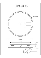 Потолочная светодиодная люстра MyFar Ceiling Focus MR9050-CL 2