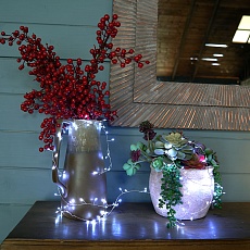 Светодиодная гирлянда Кластер (на проволоке) Feron CL584 линейная 12м 5000К, c питанием от сети 230V, прозрачный шнур 51448 4