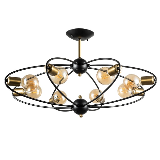 Потолочная люстра Arte Lamp Glasgow A1963PL-8BK изображение 1 Потолочная люстра Arte Lamp Glasgow A1963PL-8BK Фото № 1