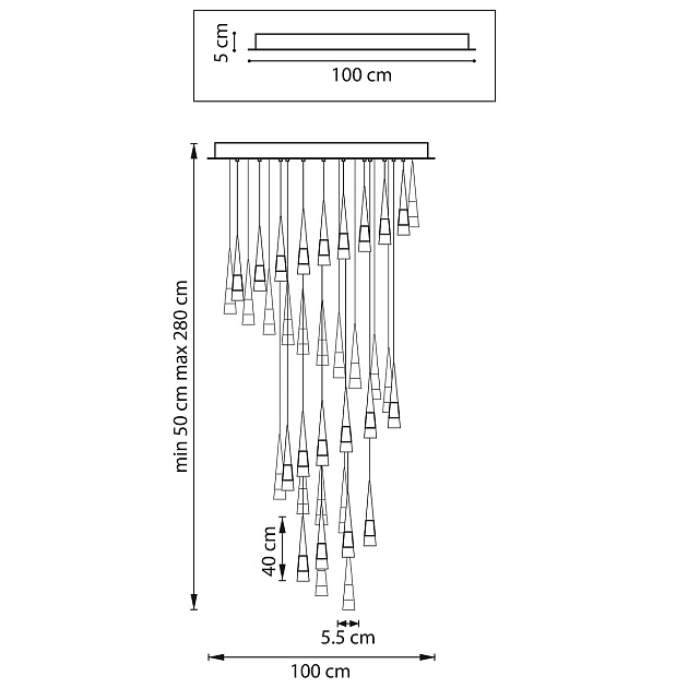 Подвесная светодиодная люстра Lightstar Cone 757361 изображение 5 Подвесная светодиодная люстра Lightstar Cone 757361 Фото № 5